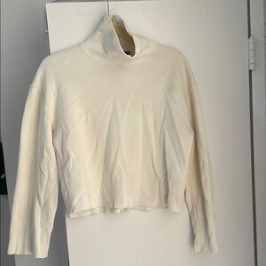 Women's Cream Turtleneck Sweater